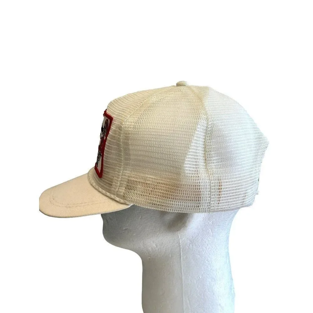 Vtg Hoot Owl Stallings Casing Services Tishomingo Ok Snapback Hat Cap USA Mesh